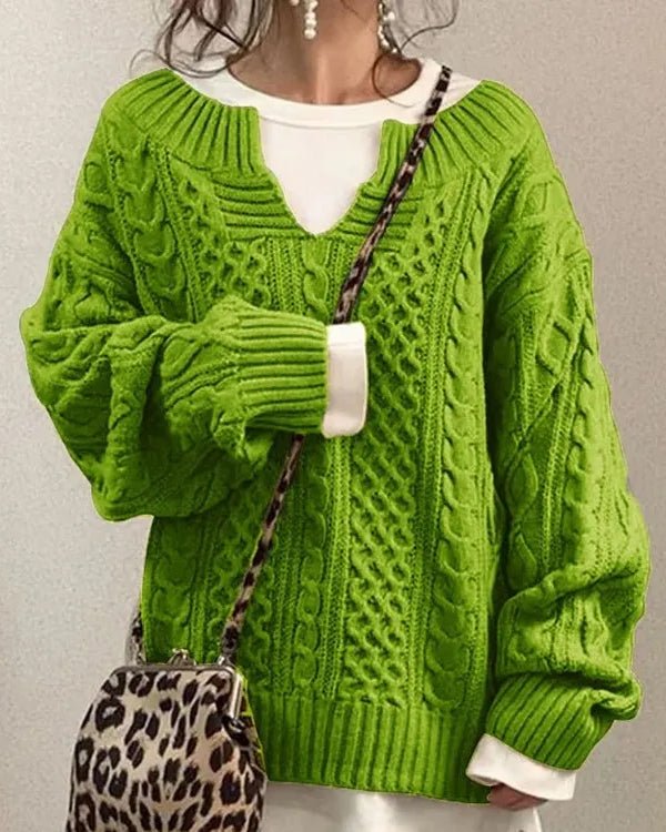 ComfortKnit - Losjes Gebreide Damestrui met Casual Patroon