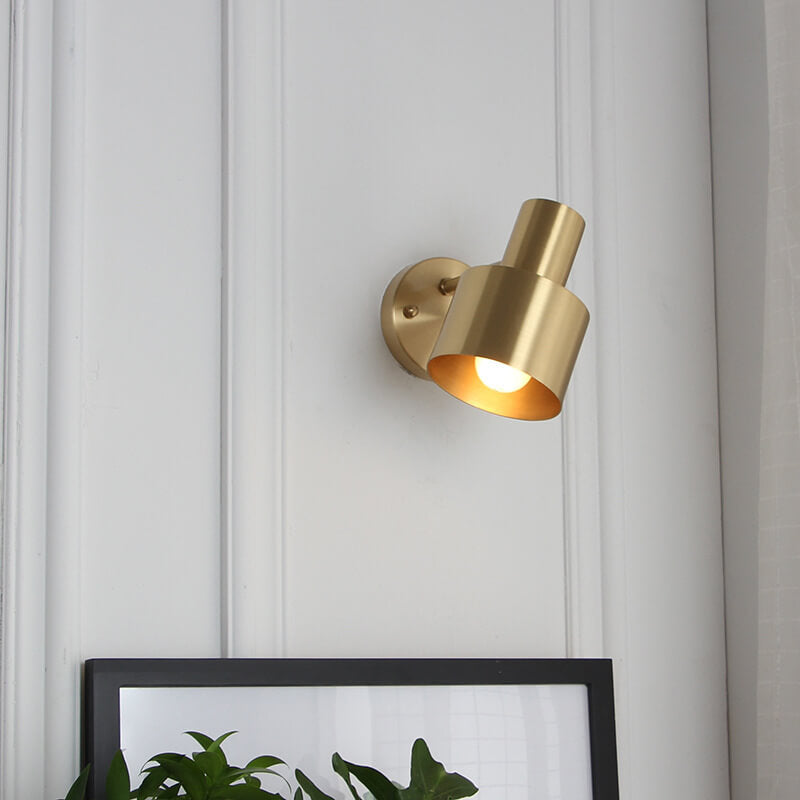LuxiGold - Minimalistische gouden metalen wandlamp | Scandinavische kolomverlichting voor een modern interieur