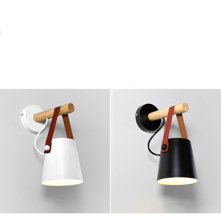 WoodLux - Wandlamp met Metalen Kap en Houten Bevestiging | Modern Industrieel Design