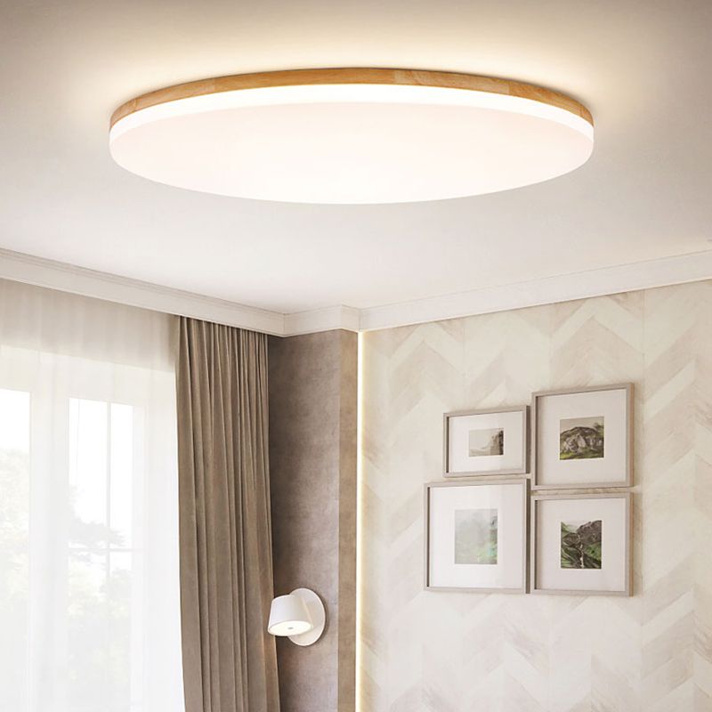 Zenwood LED Plafondlamp - Houten en Metalen Designlamp voor Slaapkamer, Woonkamer en Eetkamer
