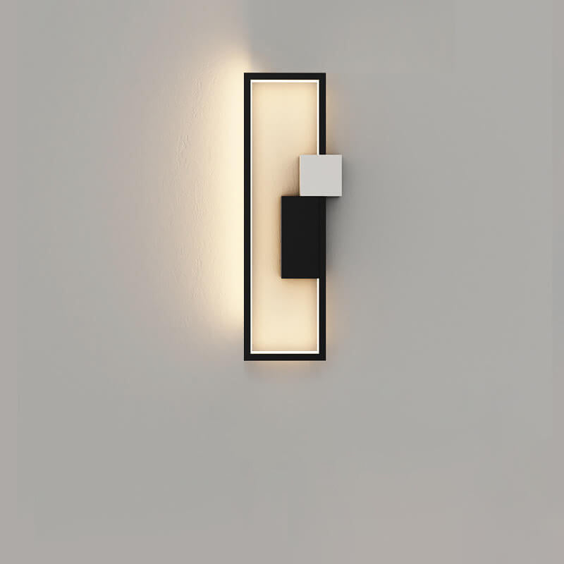 SilQube - Creatieve minimalistische LED-wandlamp met vierkant frame van ijzer en siliconen | Modern design voor sfeervolle verlichting