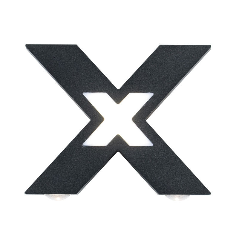 XShapeLux - Waterdichte X-vormige LED Wandlamp met 4 Lichten voor Buiten