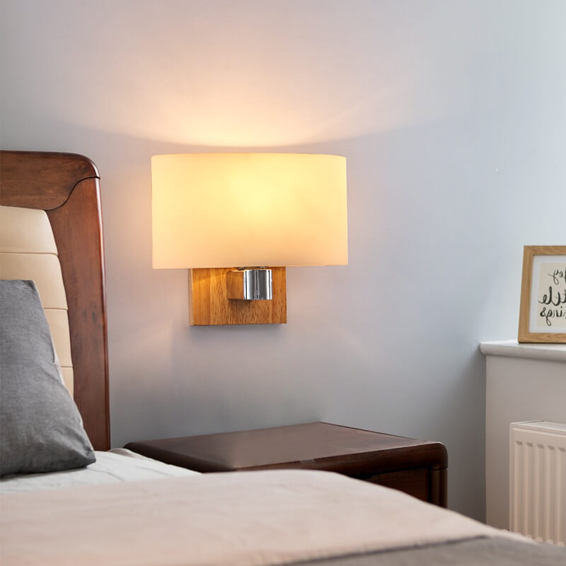 ScandiGlow - Moderne wandlamp van glas en hout | Scandinavisch design met sfeervolle verlichting