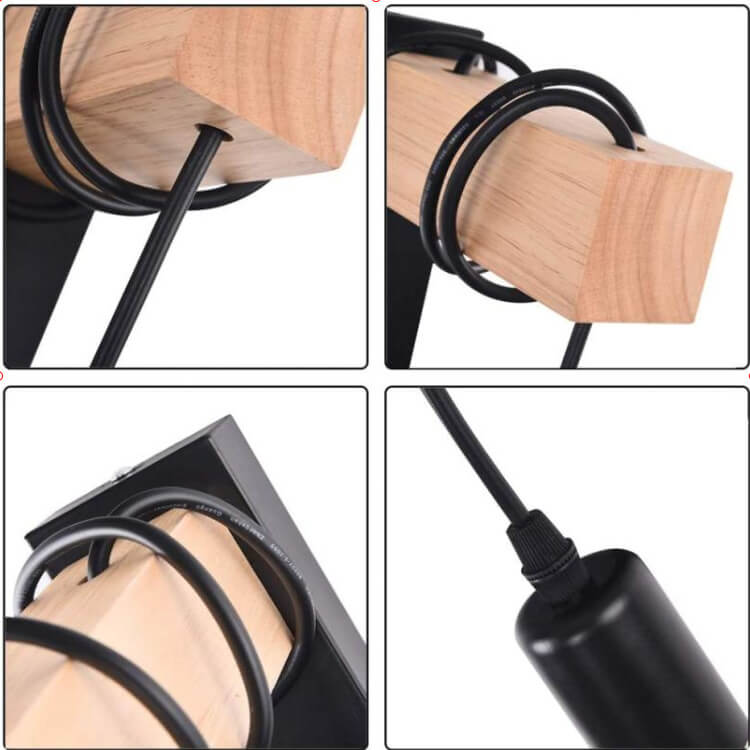 LumiGlobe - Wandlamp met Kunststof Lampenkap en Houten Arm