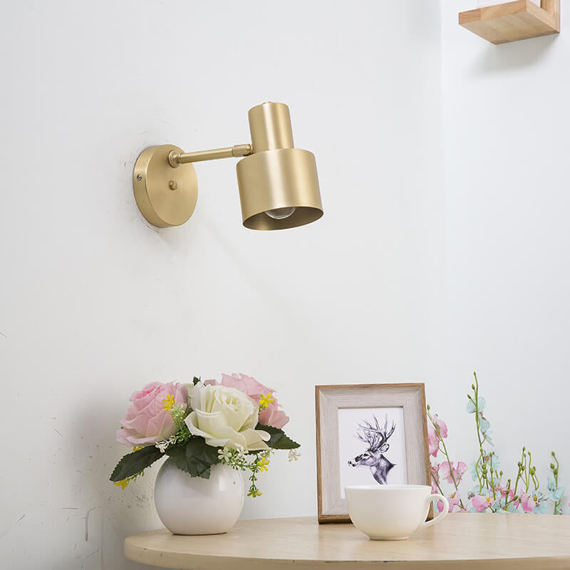 LuxiGold - Minimalistische gouden metalen wandlamp | Scandinavische kolomverlichting voor een modern interieur