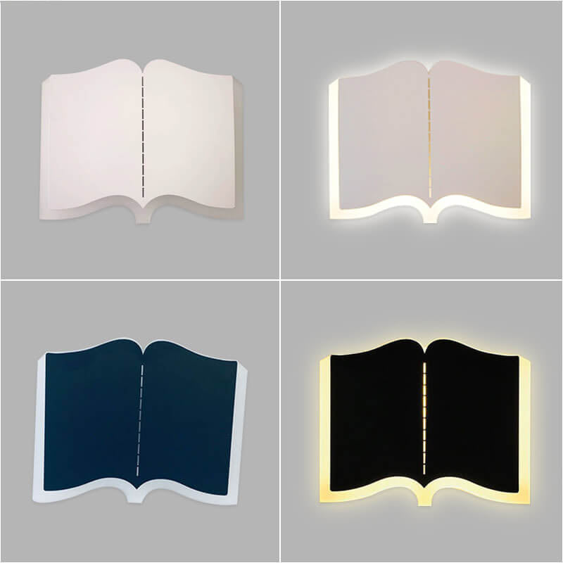 LumiBook - Boekvormige LED-wandlamp van ijzer | Moderne en functionele verlichting voor elk interieur