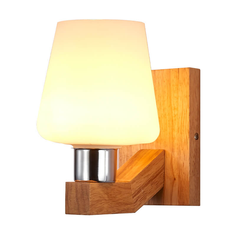 ScandiGlow - Moderne wandlamp van glas en hout | Scandinavisch design met sfeervolle verlichting