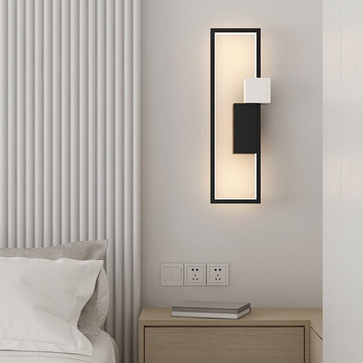 SilQube - Creatieve minimalistische LED-wandlamp met vierkant frame van ijzer en siliconen | Modern design voor sfeervolle verlichting