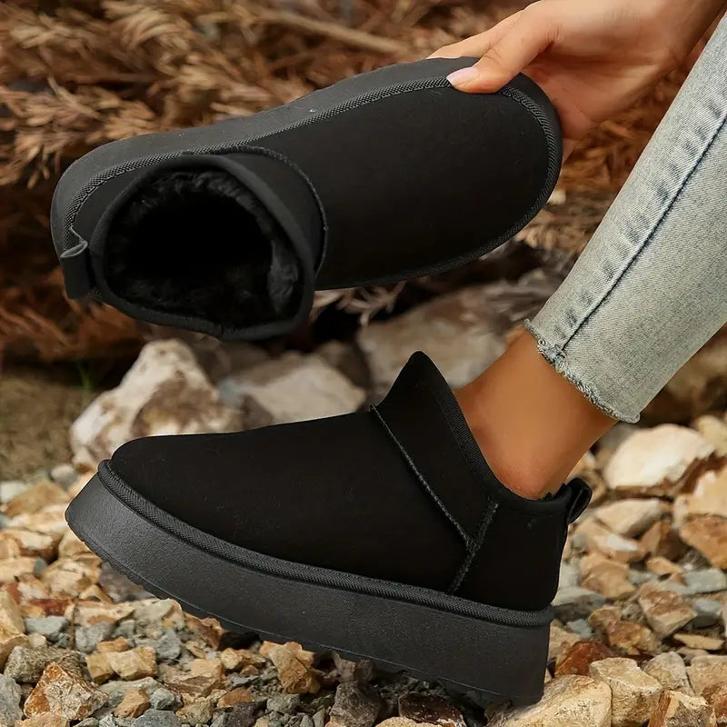 Luxe Johanna Dames Sneeuwlaarzen | Warme Plateau Winterlaarzen met Antislipzool