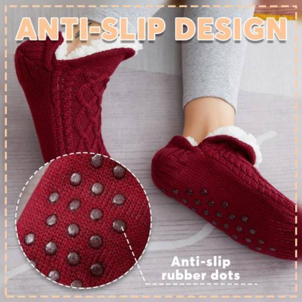 WarmFeet | Warme Winter Wol Sokken | Houd je voeten knus en warm | Antislip en Stijlvol