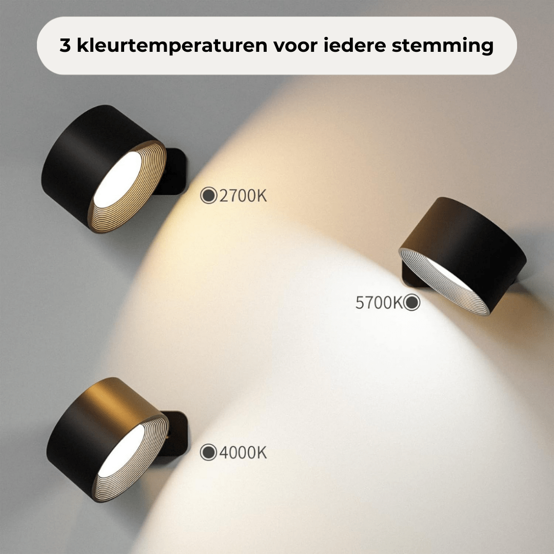 FlexiLight - Draadloze Oplaadbare 360° LED Muurlamp