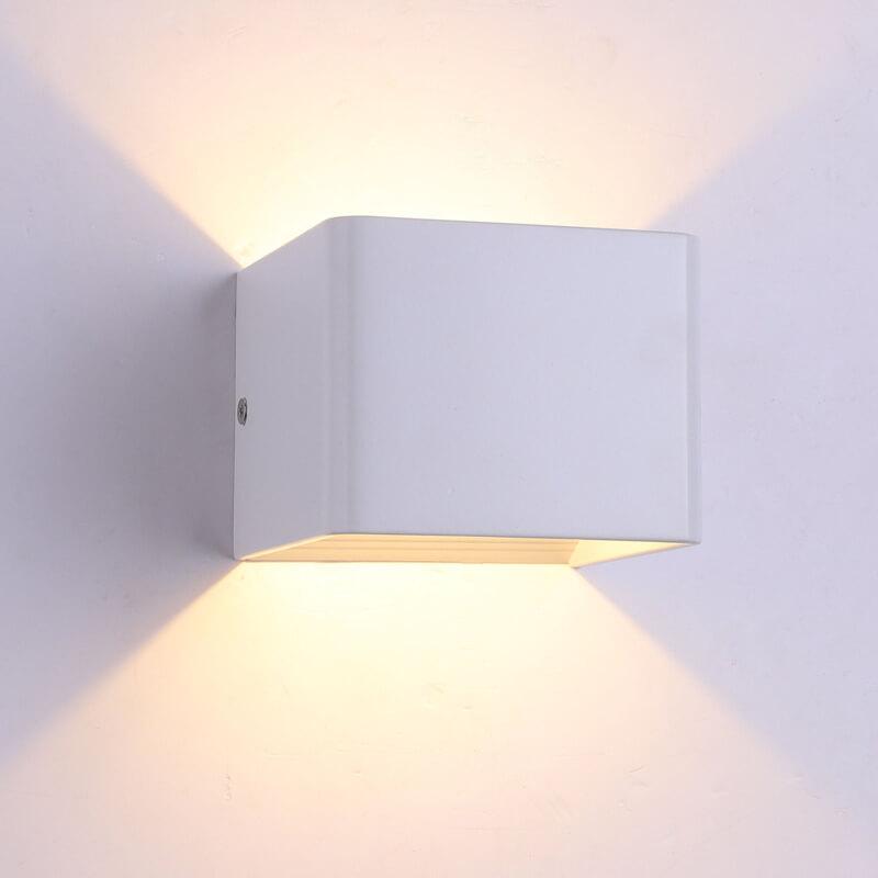 LuxeGlans - Moderne Vierkante LED-Wandlampen van Aluminium