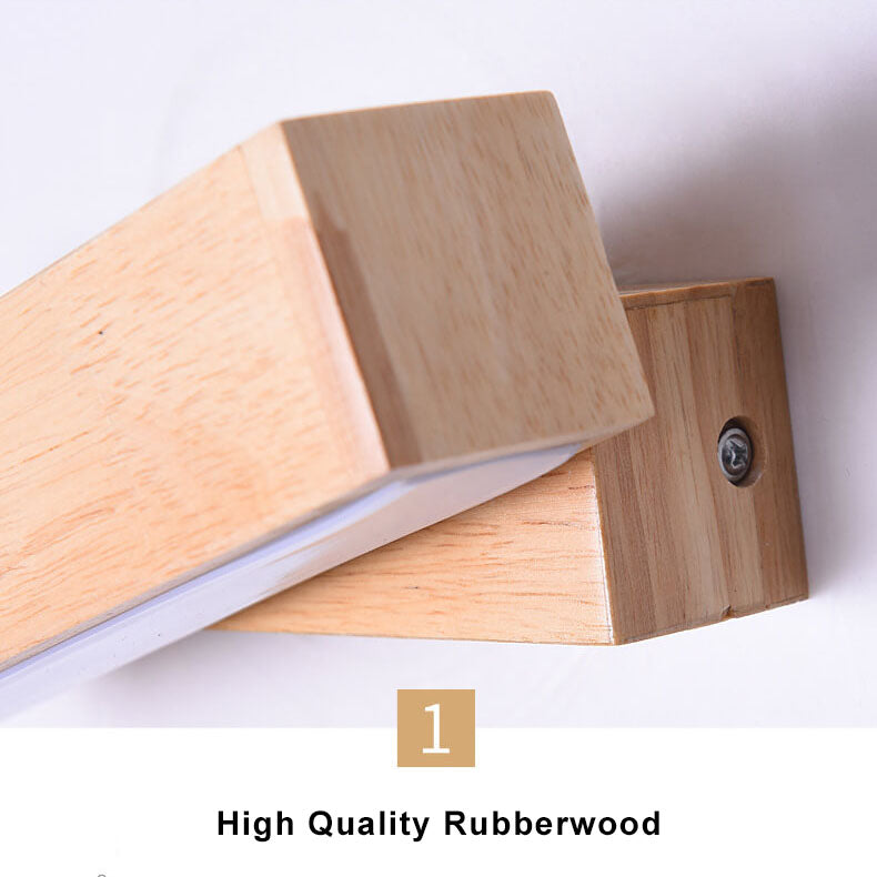 FlexWood - Stijlvolle LED-wandlamp van hout met draaibaar ontwerp en één lichtpunt