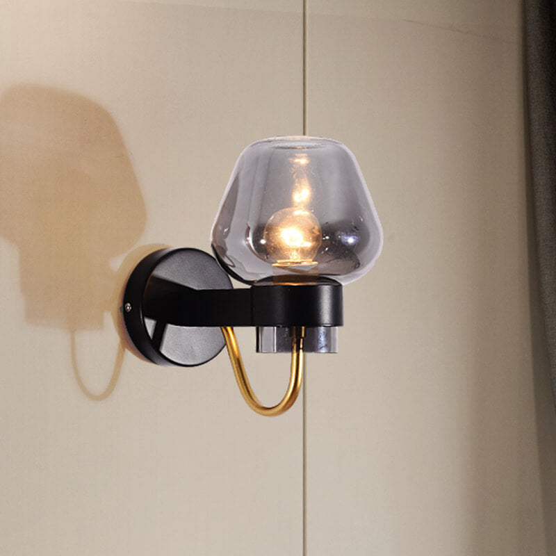 GlassGlow - Beker-vormige glazen wandlamp met één lichtpunt | Stijlvolle en moderne verlichting