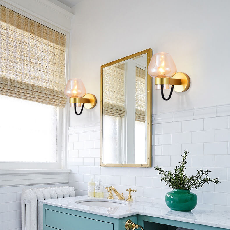 GlassGlow - Beker-vormige glazen wandlamp met één lichtpunt | Stijlvolle en moderne verlichting