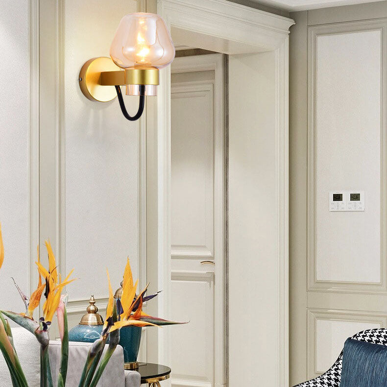 GlassGlow - Beker-vormige glazen wandlamp met één lichtpunt | Stijlvolle en moderne verlichting