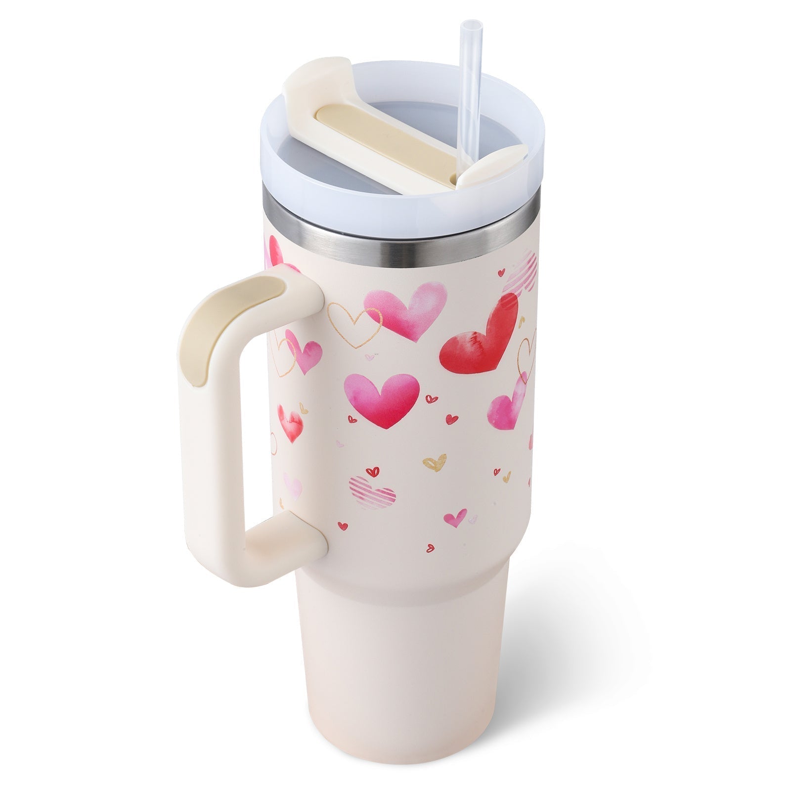 ChillCup - Dubbelwandige Thermo Mok met Handvat en Rietje | 40 oz