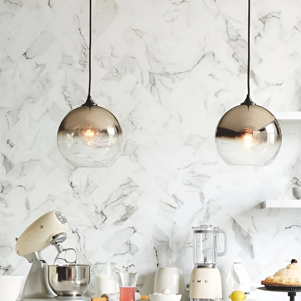 Moderne Glazen Globe Design Hanglamp - Stijlvolle LED Verlichting voor Keuken en Eetkamer