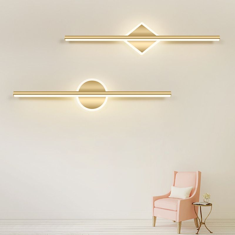 LeonaLux - Moderne LED Wandlamp Rond/Vierkant Zwart/Goud Metaal/Silicone voor Woonkamer, Slaapkamer & Badkamer