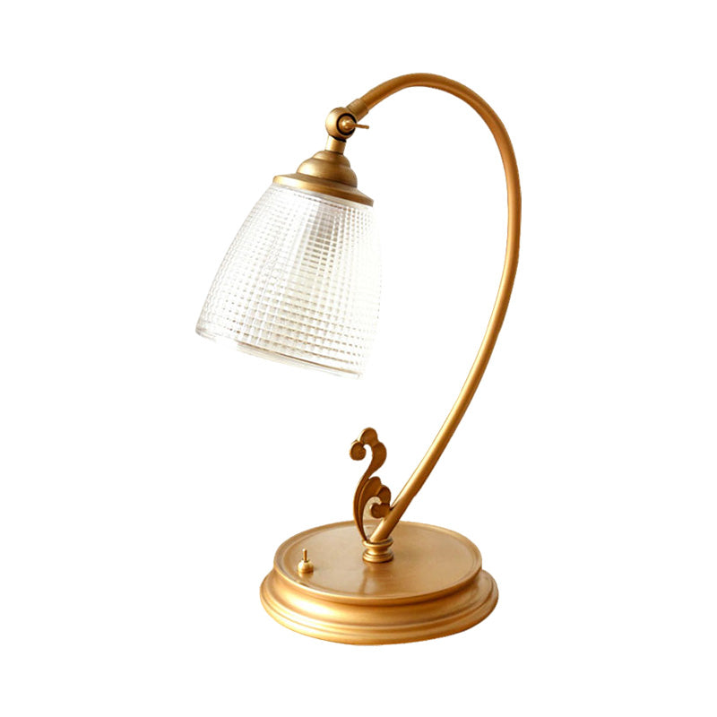 GoldLuxe - Tafellamp met Vintage Gouden Metalen Nachtlamp | Sfeervolle Verlichting voor Klassieke Interieurs