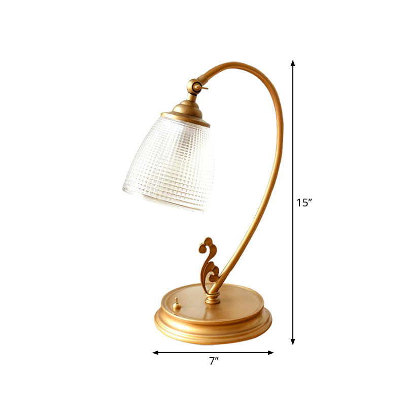 GoldLuxe - Tafellamp met Vintage Gouden Metalen Nachtlamp | Sfeervolle Verlichting voor Klassieke Interieurs