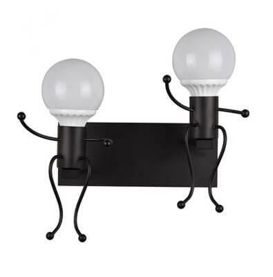 MetaalPro - Stoere Robot Wandlamp van Smeedijzer | Industrieel Design