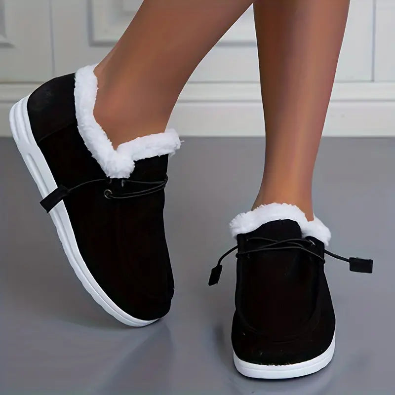 Elegante Sofia Dames Loafers | Warme Tweekleurige Pluche Voering Loafers met Antislipzool voor Dames