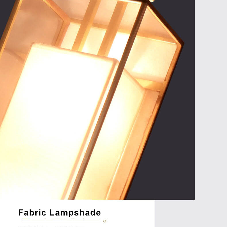 LuxeArt - Minimalistische wandlamp met één lichtpunt en stoffen kap geïnspireerd op Chinese elementen