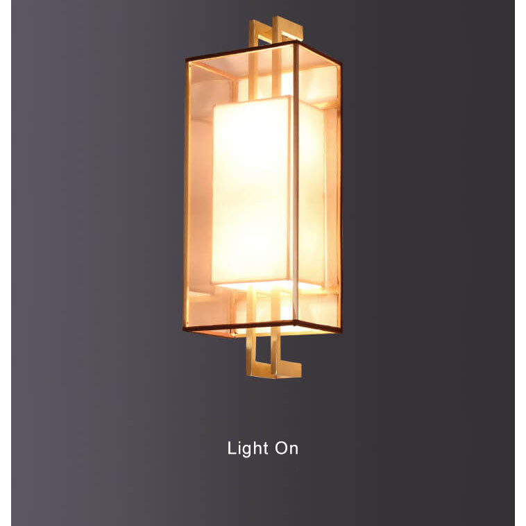 LuxeArt - Minimalistische wandlamp met één lichtpunt en stoffen kap geïnspireerd op Chinese elementen