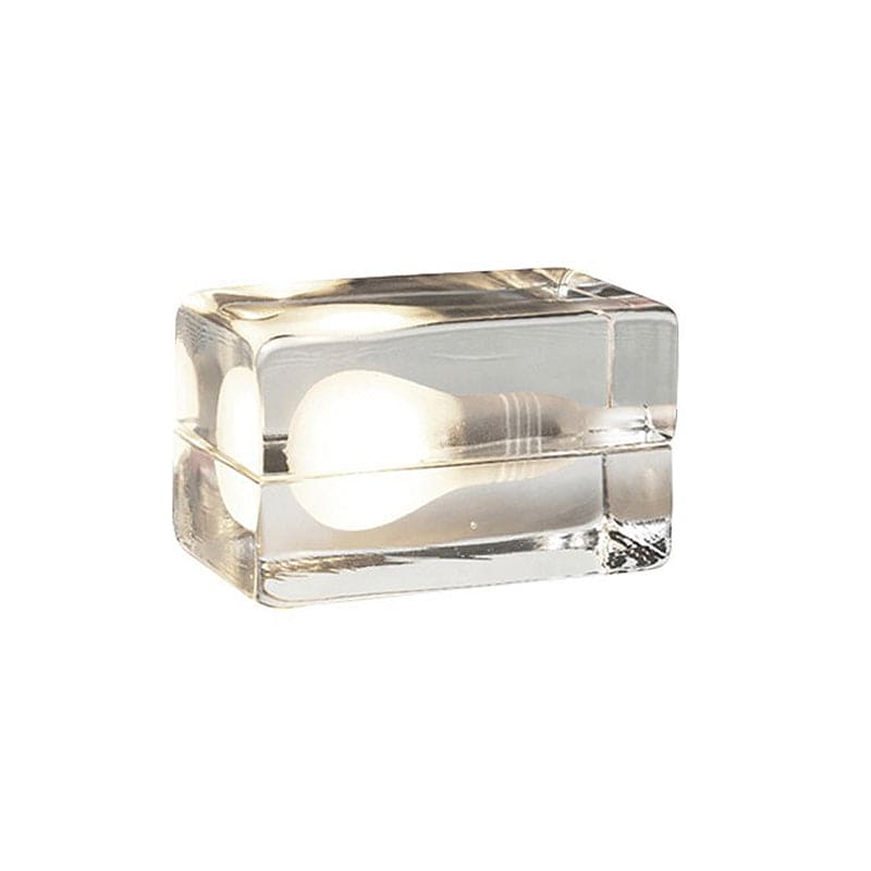 BrightBlock - Minimalistische Tafellamp met Transparante Glazen Kubus | Modern Design