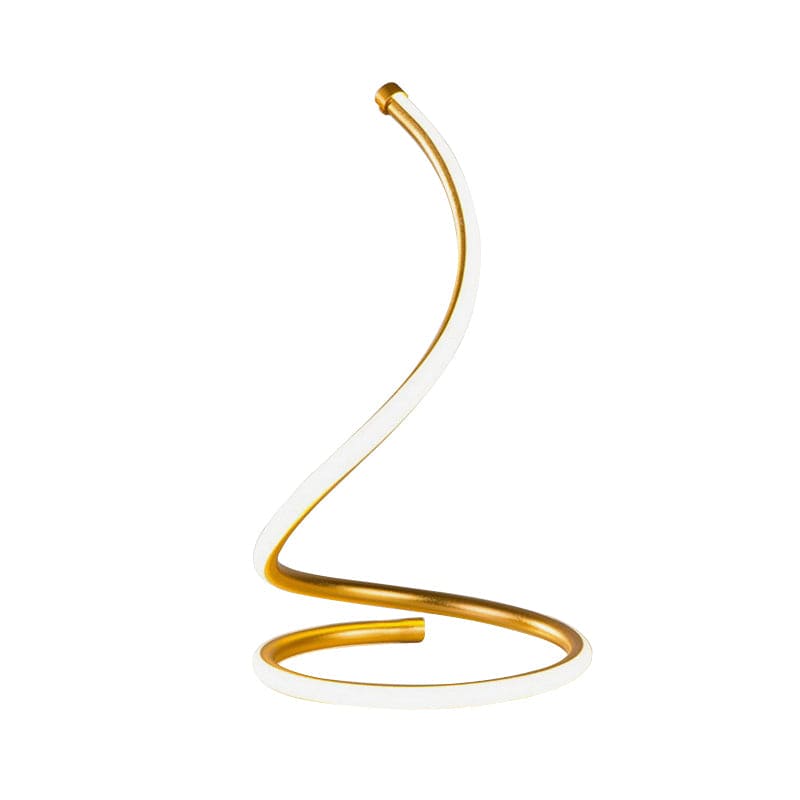 SpiralLux - Spiraalvormige Silicagel Tafellamp in Goudkleur | Moderne Verlichting voor Elk Interieur