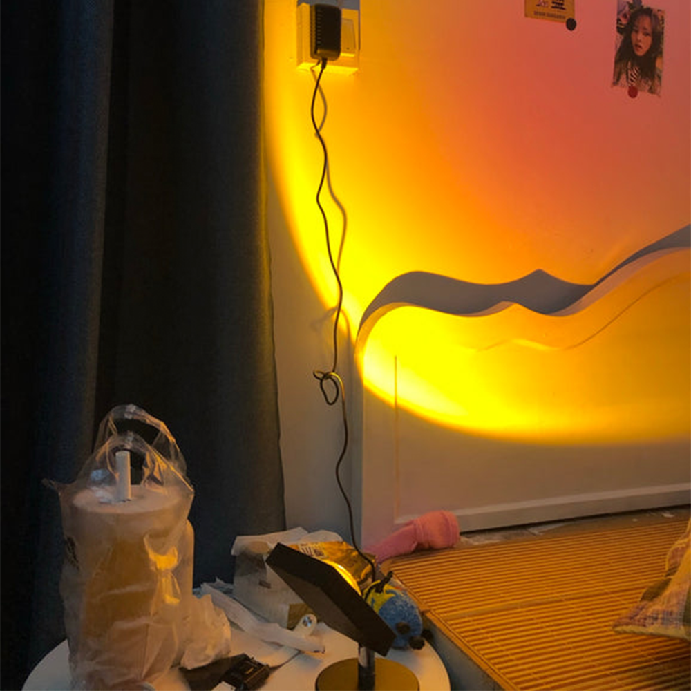 BrightGlow - Retro Zonsondergang Tafellamp | Sfeervolle Verlichting voor Elke Kamer