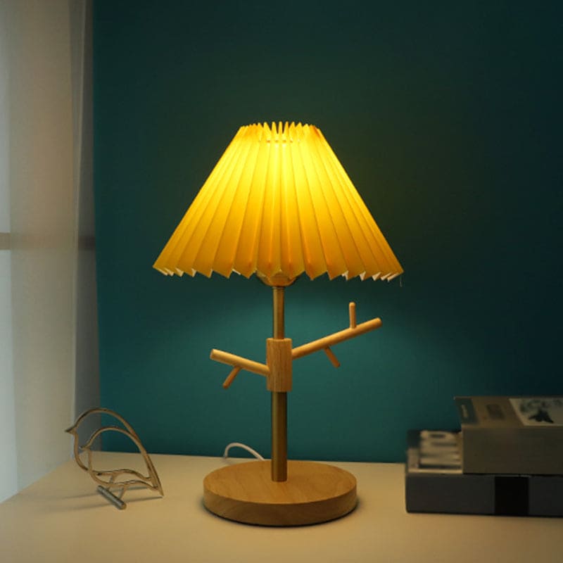Nordic Vouw Nachtkastlamp met Ornamentenplank | Stijlvolle en Functionele Verlichting voor Slaapkamer