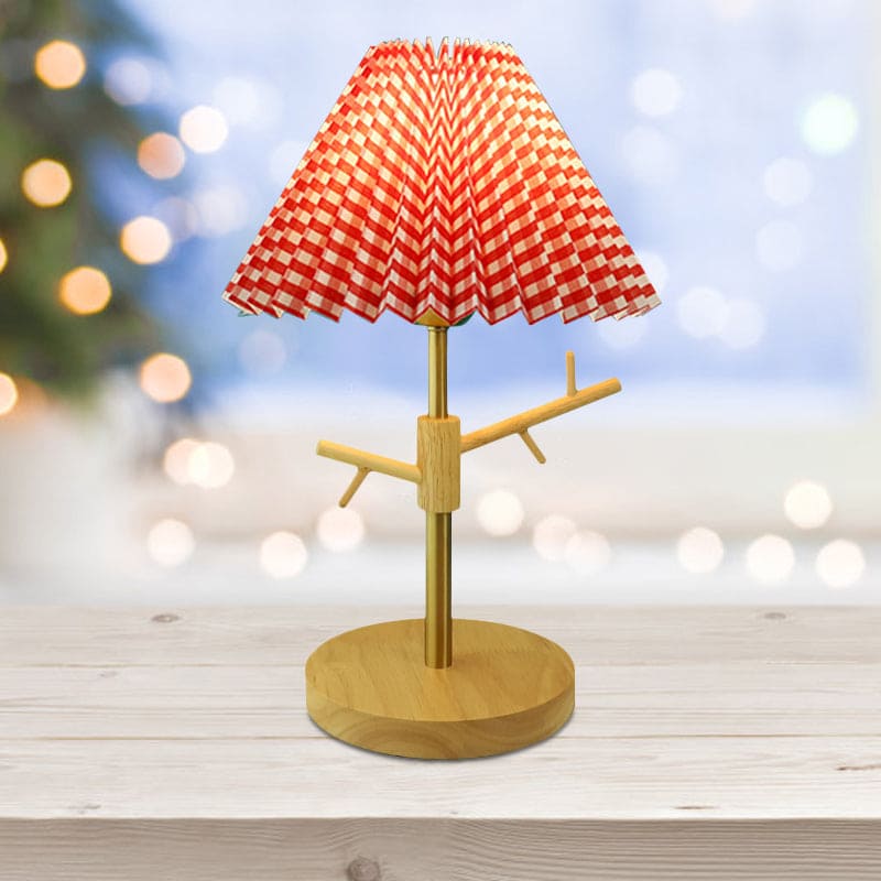 Nordic Vouw Nachtkastlamp met Ornamentenplank | Stijlvolle en Functionele Verlichting voor Slaapkamer