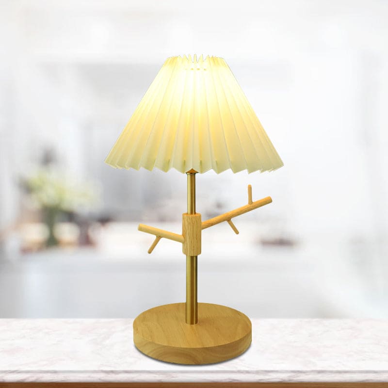 Nordic Vouw Nachtkastlamp met Ornamentenplank | Stijlvolle en Functionele Verlichting voor Slaapkamer