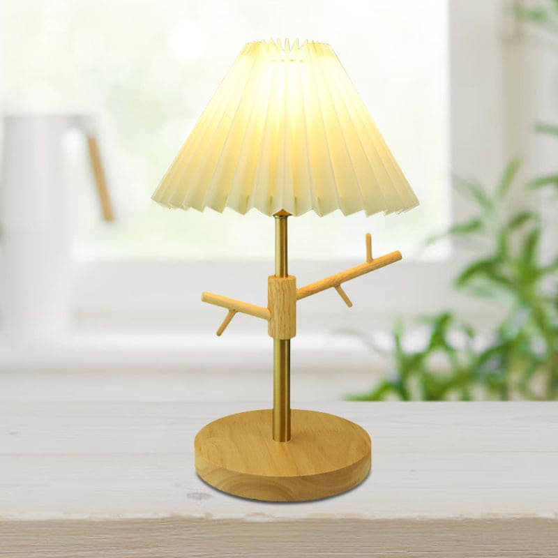 Nordic Vouw Nachtkastlamp met Ornamentenplank | Stijlvolle en Functionele Verlichting voor Slaapkamer