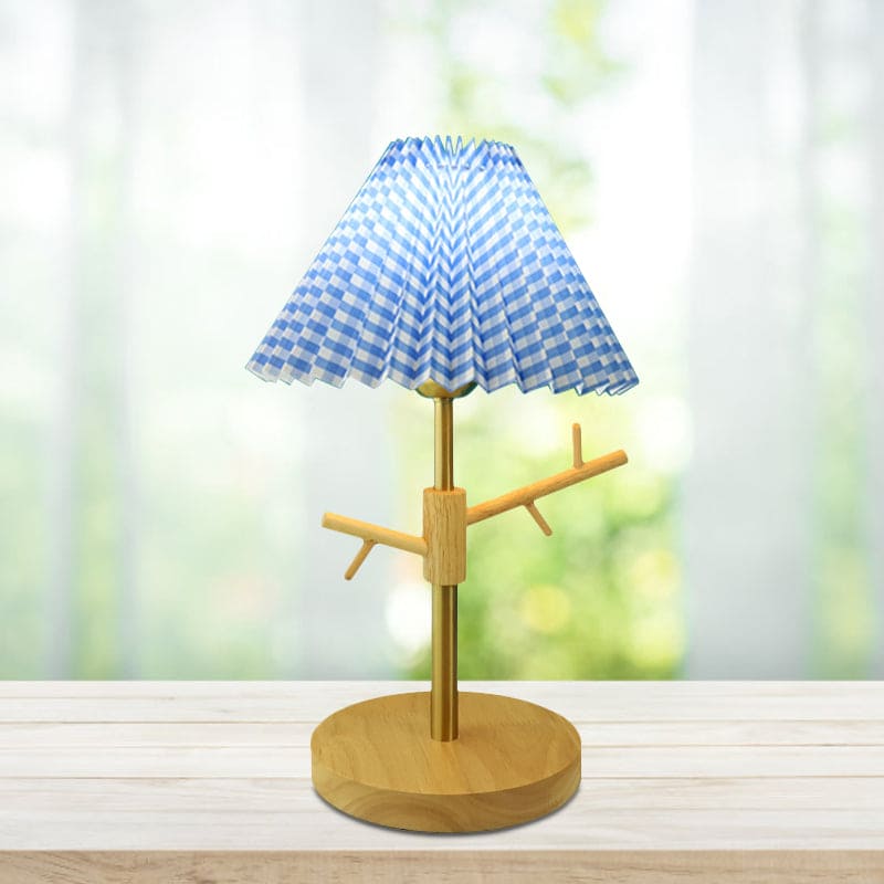 Nordic Vouw Nachtkastlamp met Ornamentenplank | Stijlvolle en Functionele Verlichting voor Slaapkamer