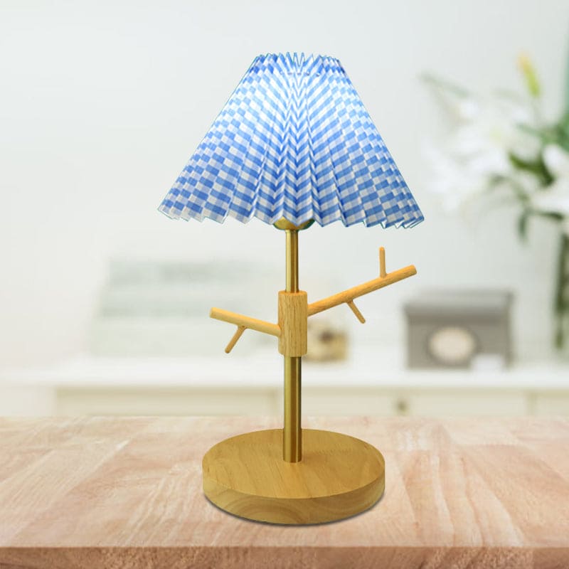 Nordic Vouw Nachtkastlamp met Ornamentenplank | Stijlvolle en Functionele Verlichting voor Slaapkamer