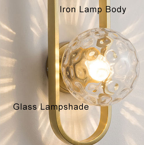 LumiCircle - Moderne Wandlamp met Glazen Bol en Cirkelvormig Design