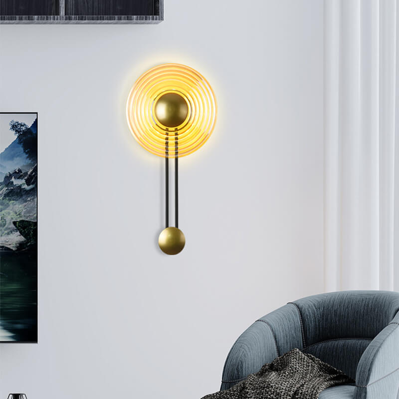 CircaGlow - Moderne LED wandlamp met cirkelvormig ontwerp en arm