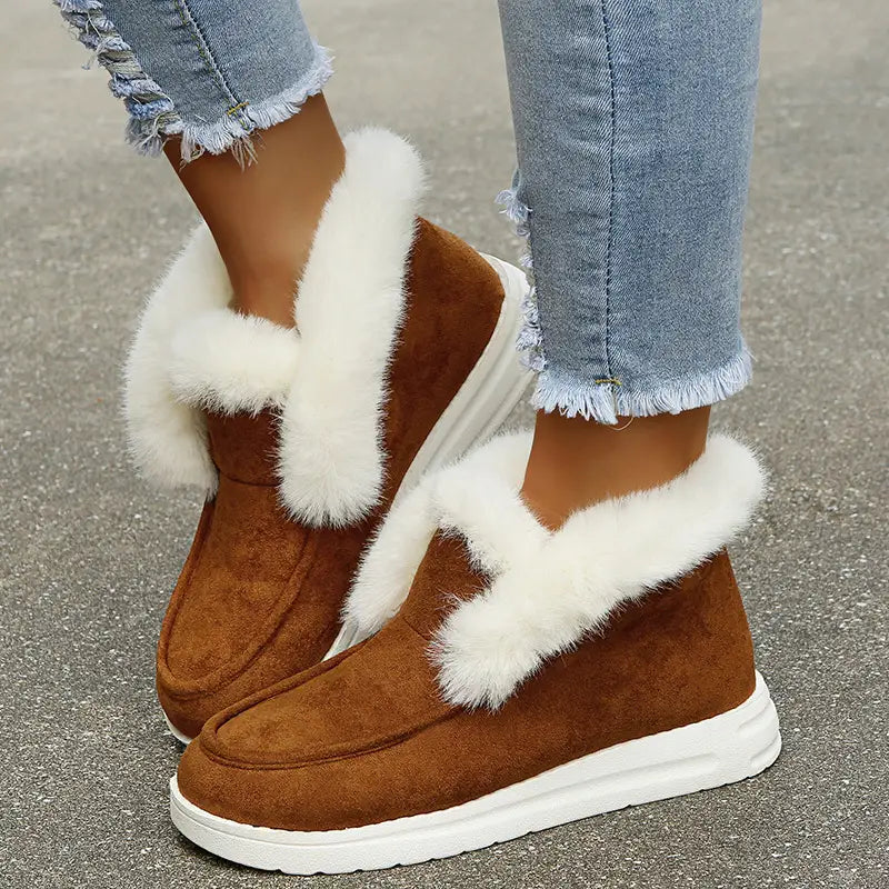 Luxe Warme Sarah Pantoffels voor Dames | Fluffy Huispantoffels met Antislipzool