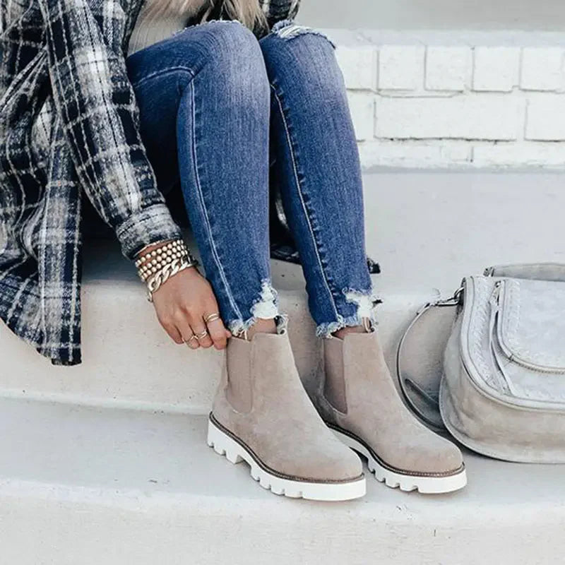 Lea - Dames Plateau-Stiefeletten | Trendy En Comfortabele Dameslaarzen Met Plateauzool