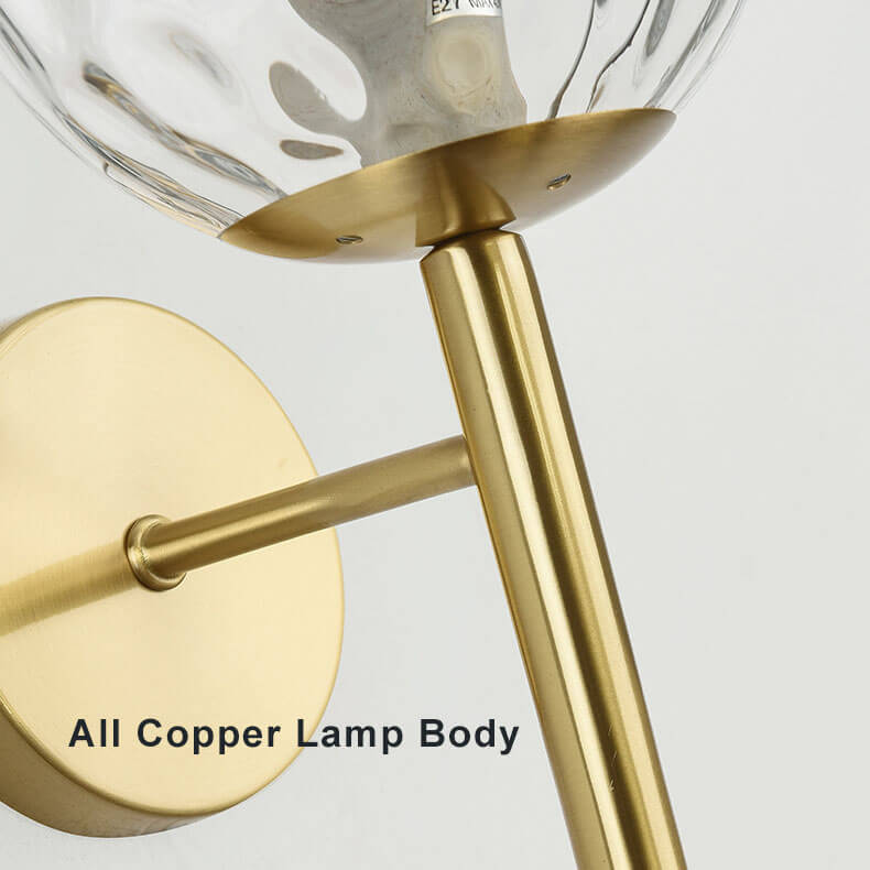 GlobeLight - Moderne glazen bol wandlamp met één lichtpunt en bolvormige arm