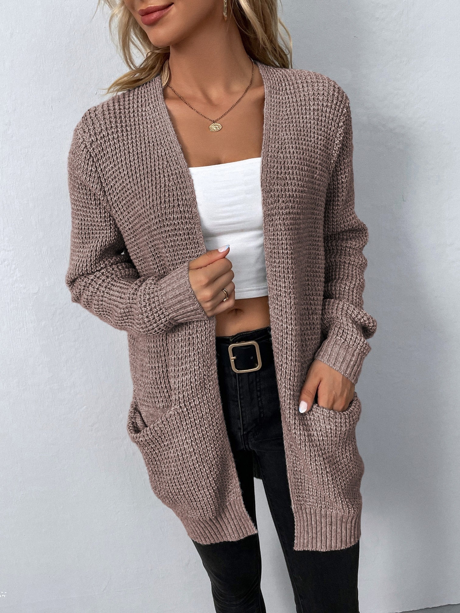Elegantie V-Hals Cardigan | FeminaVee – Stijlvol en Comfortabel voor Dames