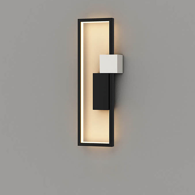 SilQube - Creatieve minimalistische LED-wandlamp met vierkant frame van ijzer en siliconen | Modern design voor sfeervolle verlichting
