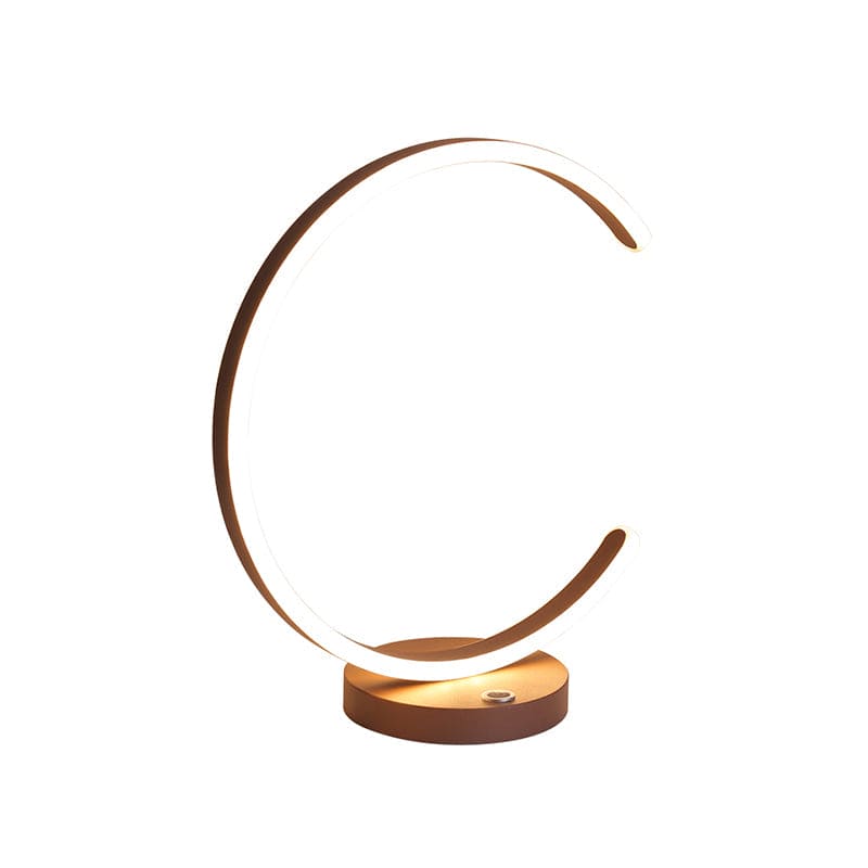 MetaalGlow - C-vormige Nachtverlichting van Metaal voor Moderne Slaapkamers