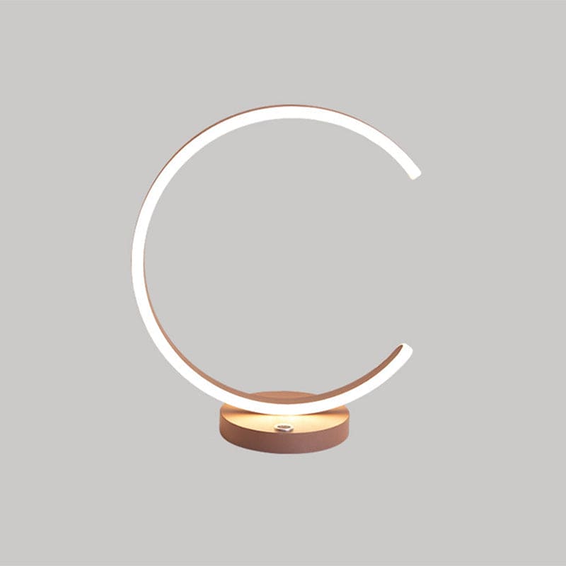 MetaalGlow - C-vormige Nachtverlichting van Metaal voor Moderne Slaapkamers