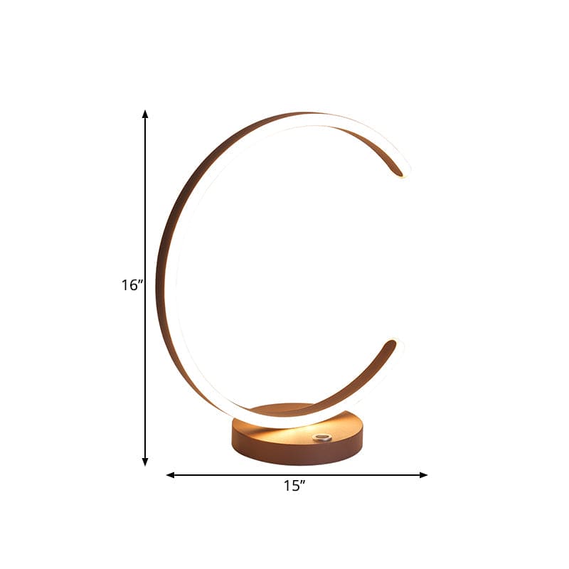 MetaalGlow - C-vormige Nachtverlichting van Metaal voor Moderne Slaapkamers