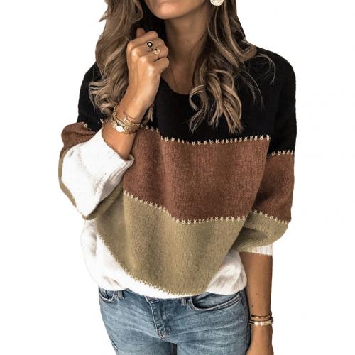 Marissa - Bunter Damen Fleece Rundhals-Pullover