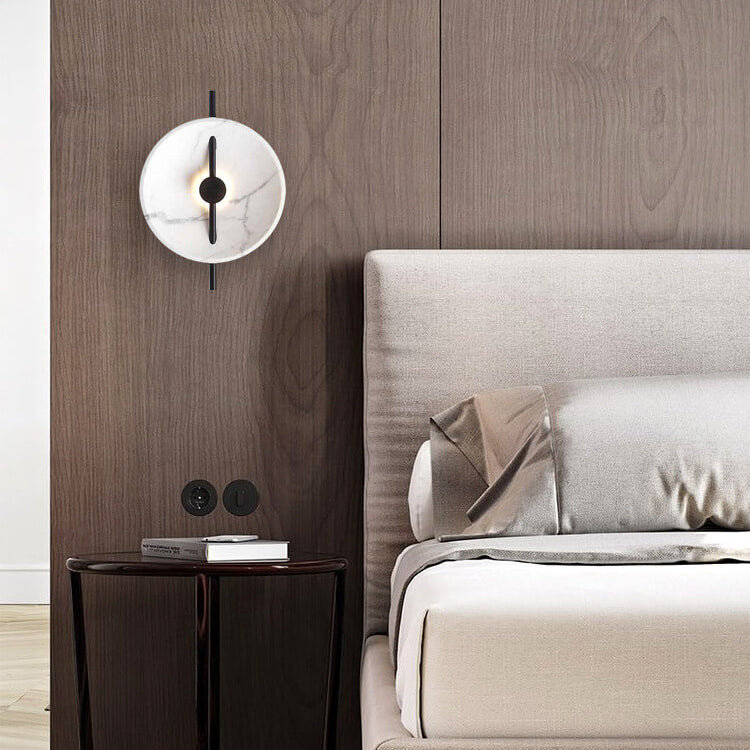 SphereLux - Ronde LED-wandlamp van hars en marmer | Stijlvolle verlichting met modern design